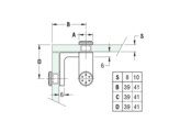 3-weg hoekklem AISI 304 mat met schroefdop 16 mm O